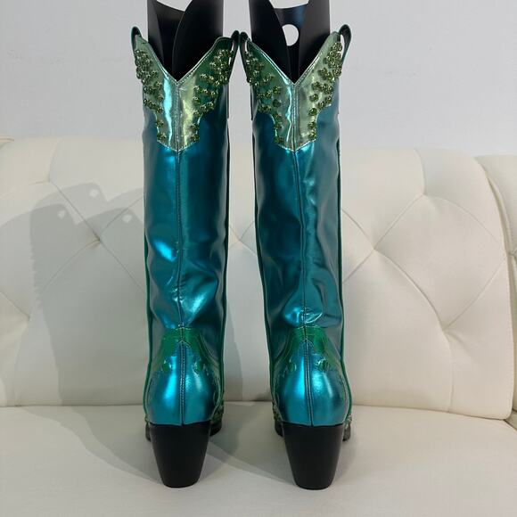 Azalea Wang Jewel Embellished Cowgirl Boots - Picture 5 of 10